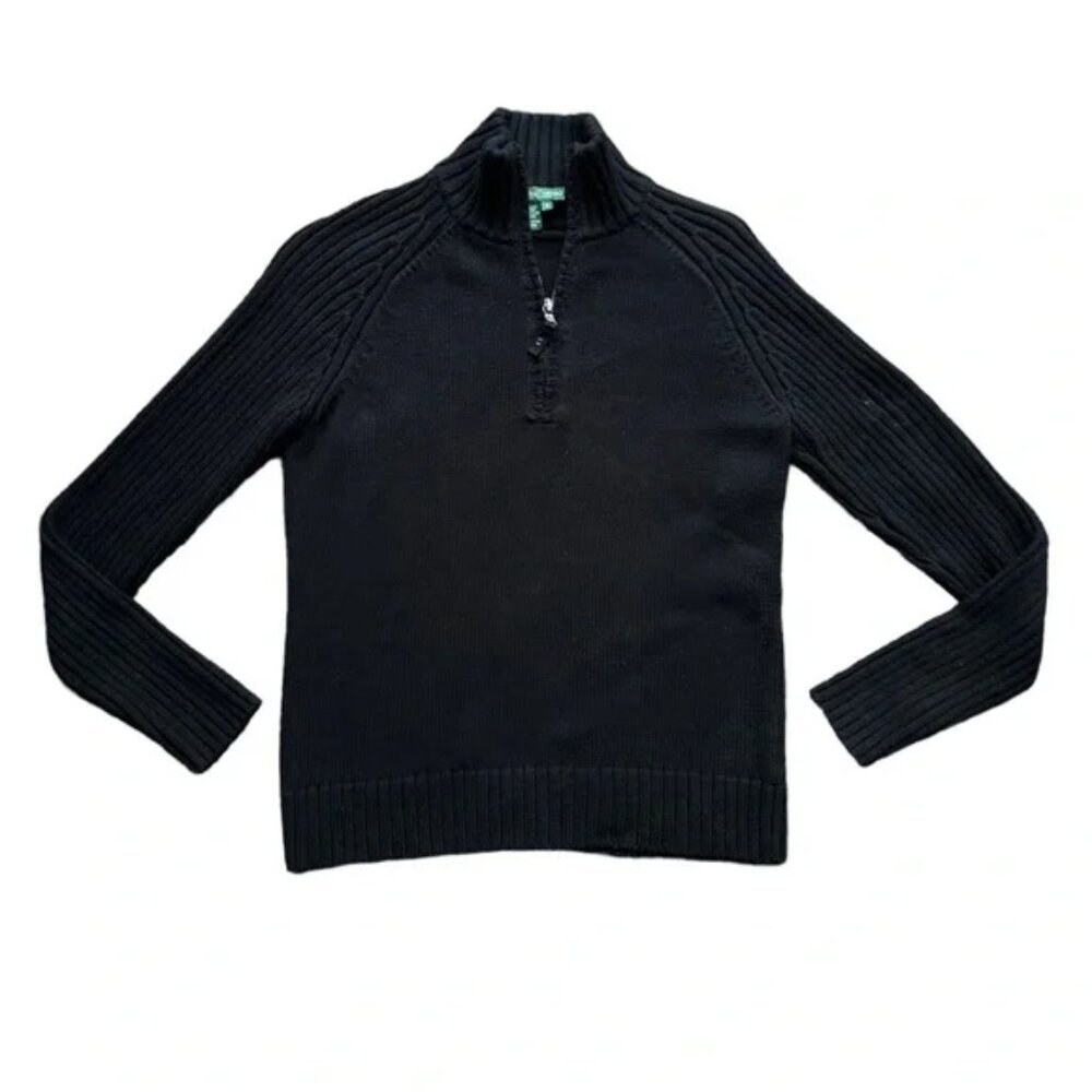Lauren Jeans Company Ralph Lauren Womens Size Medium Black Sweater